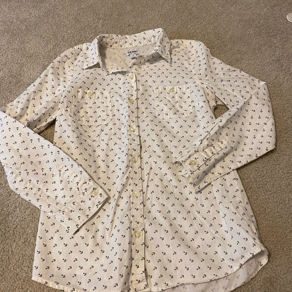 Old Navy Chase Button Down Anchor - image 2